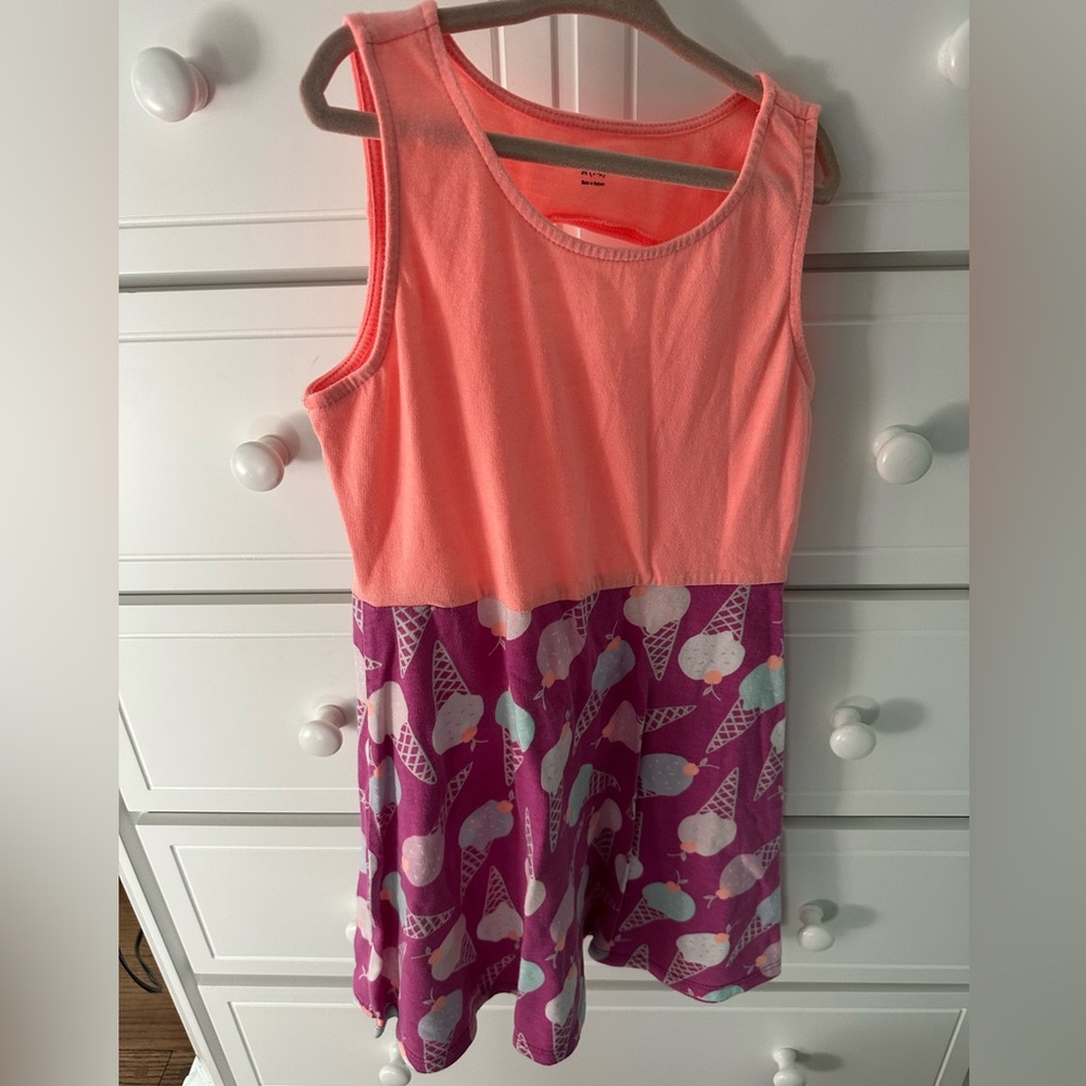 Gymboree Orange Pink and Purple Ice Cream Dress